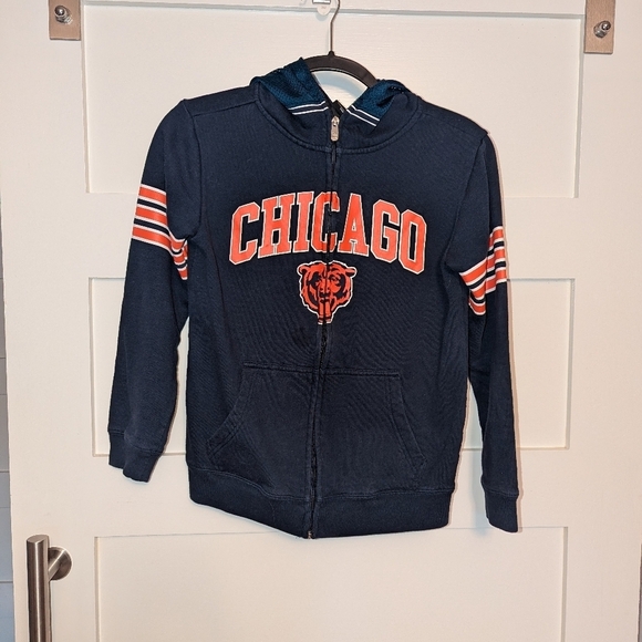 Chicago Bears Youth Medium hooded sweatshirt with zipup mask hooded. - Picture 1 of 4
